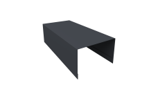 Крышка для забора из сайдинга (Блок-хаус new) 0,45 Drap-Dl TX RAL 7024 мокрый асфальт (2,5м)