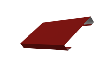 Ламель лицевая 125 забора жалюзи Texas 0,5 Satin RAL 3011 коричнево-красный