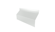 Ламель забора жалюзи Milan Slim стартовая/финишная для калиток и ворот 0,45 PE-Double RAL 9003 сигнальный белый