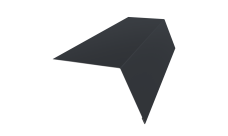 Планка карнизная широкая 100х85 Grand Line 0,5 PurPro с пленкой RAL 7024 мокрый асфальт (2м)