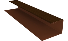 Планка П-образная Экобрус Grand Line 0,45 Print Elite Choco Wood TwinColor (2м)