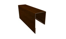 Планка П-образная заборная 17 Grand Line 0,45 Print-Double Premium Golden Wood Intense F (2,5м)