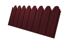 Профнастил C10B фигурный 0,45 PE RAL 3005 красное вино