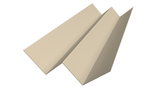 Угол внутренний фибросайдинга Slim 0,5 Satin с пленкой RAL 1015 светлая слоновая кость (2м)