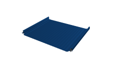 Кликфальц Pro Gofr Grand Line 0,5 Satin с пленкой на замках RAL 5005 сигнальный синий