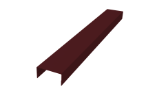 Крышка забора для горизонтального монтажа штакетника Grand Line 0,45 PE-Double RAL 3005 красное вино (2,5м)