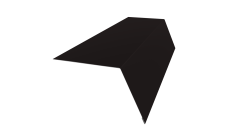 Планка карнизная широкая 100х85 0,5 Satin с пленкой RAL 9005 черный (2м)