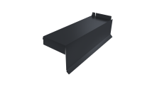 Планка торцевая сегментная Квадро профи Правая стартовая 0,45 Drap TX RAL 7024 мокрый асфальт