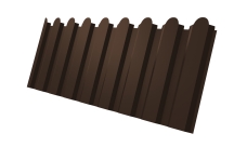 Профнастил С20A фигурный 0,45 Drap ST lite RAL 8017 шоколад