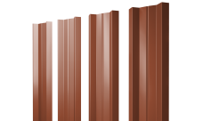 Штакетник М-образный A с прямым резом 0,45 Drap TX RAL 8004 терракота