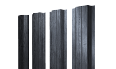 Штакетник П-образный A с прямым резом 0,45 Print Premium Grey Wood TwinColor