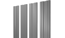 Штакетник Твин с прямым резом Grand Line 0,45 PE слим RAL 7004 сигнальный серый