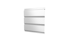 Софит металлический Grand Line центральная перфорация 0,45 Drap с пленкой RAL 9003 сигнальный белый