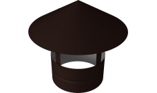 Дымник на трубу круглый d200 0,45 Drap ST с пленкой RAL 8017 шоколад