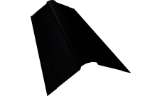 Планка конька фигурного 150х150 Grand Line 0,5 PurLite Matt RAL 9005 черный (2м)