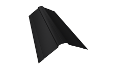 Планка конька фигурного 150x150 0,5 PurLite Matt RAL 9005 черный (2м)