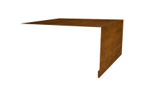 Планка околооконная простая 250х50 0,45 Print Elite Golden Wood TwinColor (2м)