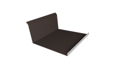 Планка примыкания нижняя 20х122х260х15 Grand Line 0,5 Satin Matt RR 32 темно-коричневый (3м)