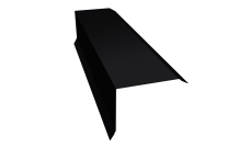 Планка торцевая 80х100 0,5 Satin с пленкой RAL 9005 черный (2м)