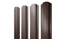 Штакетник Прямоугольный фигурный 0,45 PE-Double RAL 8017 шоколад