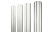 Штакетник Twin фигурный 0,45 Drap RAL 9003 сигнальный белый