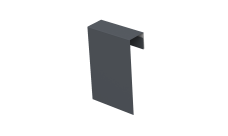 Соединительный профиль фибросайдинга 0,5 Satin с пленкой RAL 7024 мокрый асфальт (2м)