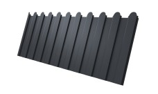 Профнастил С8A v01 фигурный Grand Line 0,45 Drap TwinColor RAL 7024 мокрый асфальт