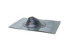 Проходной элемент (мастер флеш) угловой №1 (75-200мм) +240 силиконовый (металлический окрашенный фланец) серый