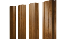 Штакетник П-образный A с прямым резом Grand Line 0,45 Print Elite Golden Wood TwinColor