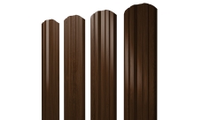 Штакетник Твин фигурный Grand Line 0,45 Принт Элит Choco Wood ТвинColor