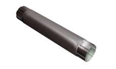 Труба круглая соединительная Grand Line ПЭ 90мм 1м RR 32 темно-коричневый