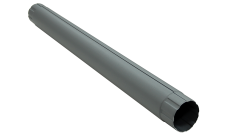 Труба круглая соединительная Grand Line ПУ матовый 90мм 1м RAL 7024 мокрый асфальт