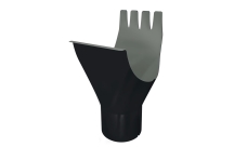 Воронка Grand Line PE матовый 125/90 мм RAL 9005 черный