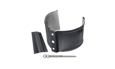 Хомут трубы металлический на камень GL ПВХ графит (RAL 7024)