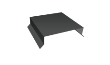 Парапетная крышка прямая 150мм Grand Line 0,5 Satin с пленкой RAL 7016 антрацитово-серый (2м)