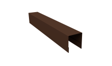 Планка боковая для забора из сайдинга (Блок-хаус new) 0,45 PE-Double RAL 8017 шоколад (2,06м)