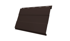 Софит металлический Вертикаль 0,2 prof Grand Line 0,45 PE-Double с пленкой RR 32 темно-коричневый