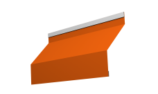 Ламель забора жалюзи Milan new Grand Line 0,45 PE с пленкой RAL 2004 оранжевый