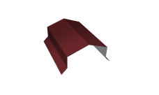 Парапетная крышка угольная 125мм Grand Line 0,45 Drap ТХ RAL 3005 красное вино (3м)