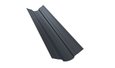 Планка ендовы верхней фигурной 70х70 Grand Line 0,45 Drap RAL 7024 мокрый асфальт (2м)