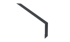 Планка карнизная для мягкой кровли 135х50 Grand Line 0,5 Satin Matt RAL 7024 мокрый асфальт (2м)