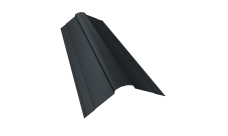 Планка конька фигурного 100x100 0,5 PurPro Matt 275 RAL 7016 антрацитово-серый (2м)