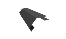 Планка угла внешнего сложного 135 градусов Блок-Хаус новый Grand Line 0,45 Drap ТР RAL 7016 антрацитово-серый (2м)