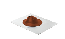 Проходной элемент (мастер флеш) угловой №1 (75-200мм) +185 EPDM (металлический неокрашенный фланец) терракот