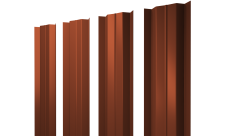 Штакетник М-образный B с прямым резом 0,5 Satin Matt TX RAL 8004 терракота