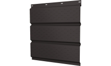 Софит металлический Классик v02 Grand Line полная перфорация 0,45 PE с пленкой NL 805 серо-коричневый гефест