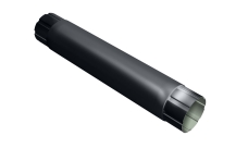 Труба круглая соединительная GL PE 100 мм 1 м RAL 7024 мокрый асфальт