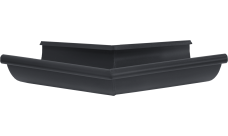 Угол желоба внешний Grand Line ПУ матовый 135гр 125мм RAL 7024 мокрый асфальт