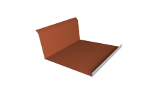 Планка примыкания нижняя 20х122х260х15 0,5 PurLite Matt RAL 8004 терракота (2м)