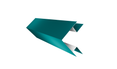 Планка угла внешнего сложного Блок-Хаус новый Grand Line 0,45 ПЭ с пленкой RAL 5021 водная синь (2м)